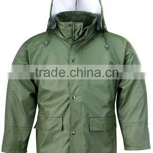 Waterproof PU Rain Jacket for Hunting thumbnail-1