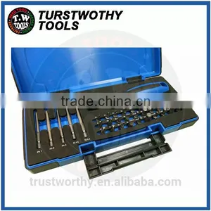 36PC Taiwan 1/4" Screwdriver Handle With Quick Lock BIT SET thumbnail-1