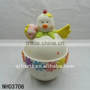 Handmade Ceramic Chicken Candy Storage Jars thumbnail-1