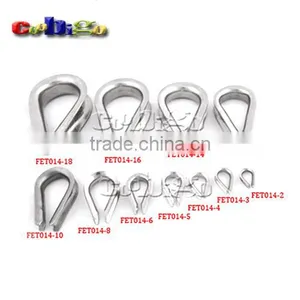 Thimbles European Commercial Stainless Steel Wire Rope Hardware #FET014 thumbnail-1