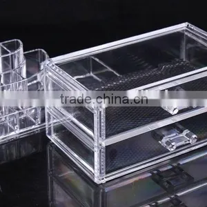2 Drawer Acrylic Jewelry and Cosmetic Storage Display Box Acrylic Makeup Box thumbnail-4
