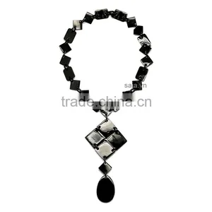 Buffalo Horn White, Buffalo Horn Jewelry, Buffalo Horn Necklace SHNS-304 thumbnail-1