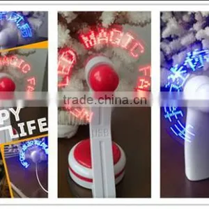 Several Models Mini Flashing Led Promotional Programme Message Fan Customized Words thumbnail-1