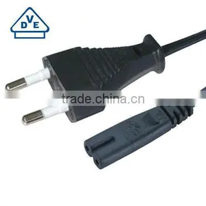 VDE Approval 2 Pin eu Power Plug for Laptop thumbnail-1