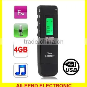 Support Telephone Recording FM Radio A-B Repeat Function 4GB Digital Voice Recorder MP3 Player thumbnail-1