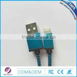High Quality Weaving Colorful 8p USB Cable for Iphone 5S 6 6p 6S thumbnail-4