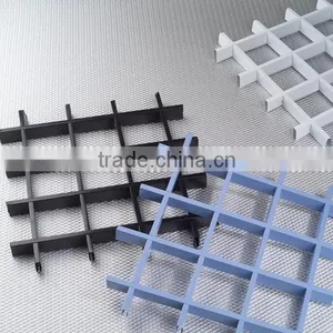 Black Color Metal Building Materials of Grid Ceilings thumbnail-3
