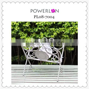 Antique Metal Folding Magazine Rack thumbnail-1