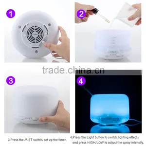 500Ml the Portable USB Essential Oil Diffuser With LED Ultrasonic Cool Mist Humidifier thumbnail-3