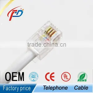 2 Cores or 4 Wires British-American Jumper Cable 1.5m Rj12 Connector thumbnail-3
