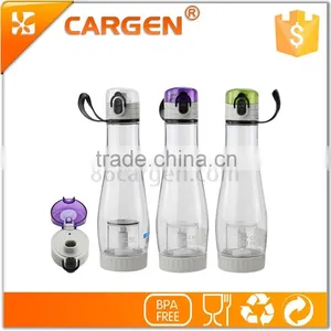 Gym Outdoor 550ml Clear Plastic Green Tea Water Bottle thumbnail-1