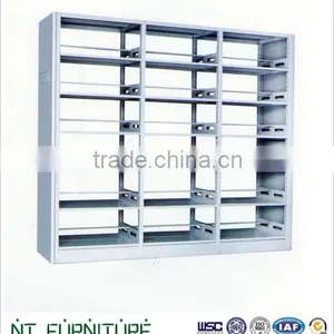 Metal Double Sided Wooden Guard Library Bookshelf/Bookstore Bookshelf thumbnail-1