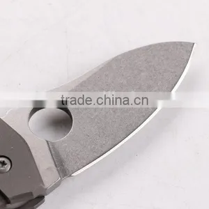 OEM D2 Blade Material Pocket Knife With Titanium Alloy Handle thumbnail-4