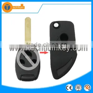 Replacement 3 Button Remote Car Key With Logo ABS Folding Flip Key Shell Blank for Honda City Crv Fit Accord thumbnail-1