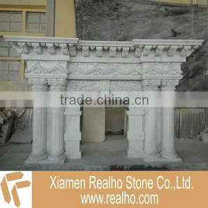 Guangxi White Marble Fireplace thumbnail-1