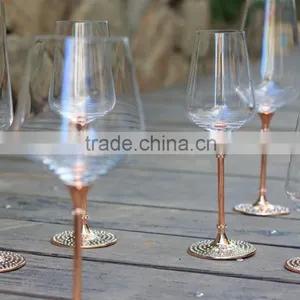 Custom Wine Glass Glitter Gold Vodka Glasses Drinking Spirit Glass Crystal Juice Glassware thumbnail-4