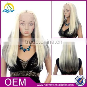Whoesale Cheap Ponytail Lacefront Blonde Wig Ombre Synthetic Lace Front Wig thumbnail-1