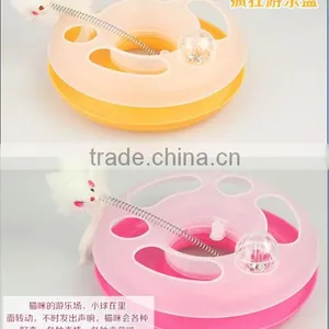 Pet Cat Kitten Cicle Play Toy With Spring Rat and Ball Funny Cat Toy - 29 cm thumbnail-3