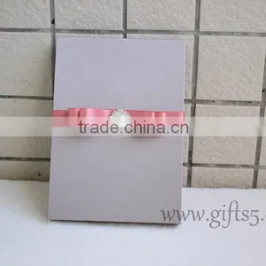 Custom Handmade Wedding Invitation Box With Ribbon thumbnail-3