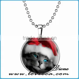 Meaning Memories Cabochon Gift Christmas Glass Art Photo Pendant Chain Necklace thumbnail-1