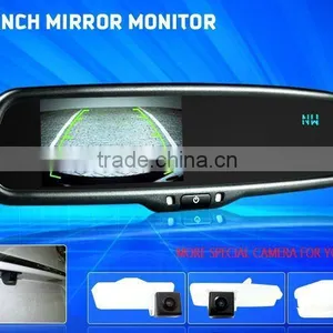 GERMID 4.3 Inch Digital Mirror Monitor With Compass and Temperature Display and 2 Video Inputs Car Rear View Mirror thumbnail-2