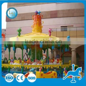 LED Decorated Christmas Musical Indoor Carousel Ride Kids Animated Carousel thumbnail-4