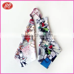 New Design Digital Printing Microfiber Mobile Phone Clean Cloth Key Chain thumbnail-3