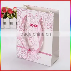 High Quality Garment Paper Bag With Pink Printing thumbnail-1