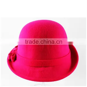 New Currents Design Wool Cap Felt Available Colourful Hats For Fashion Beautiful With Bowknot thumbnail-5