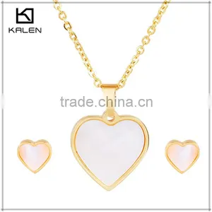 Women Fashion Love Design With Crystal Stone Golden Stainless Steel Jewelry From China thumbnail-1