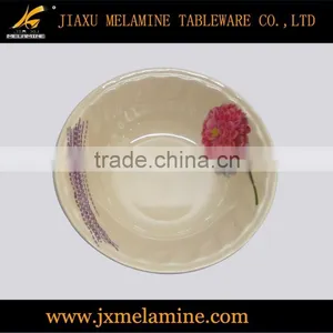 Tea Color Round Melamine Tableware With Wavy Rim thumbnail-3