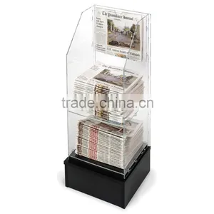 2 Shelf Newspaper Rack- Black Base(DS-G014) thumbnail-1