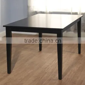Modern Plain Black Restaurant Dining Table Designs thumbnail-1