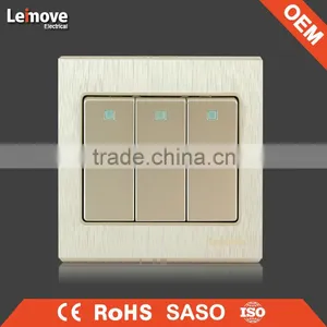Woven Gold Finish Fan Regulator Switch Fan Speed Control Switch thumbnail-4