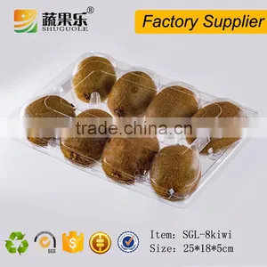 High Quality PET Plastic Packaging Fruit Box With Lid for 8 Pcs Kiwi thumbnail-2