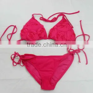 Colorful Flower Pattern Sexy Bikini Swimwear thumbnail-1