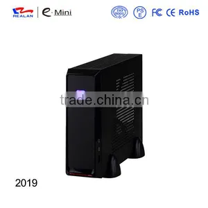 Realan Emini 2019 Vertical Small PC Case With 2.5"HDD USB Audio Ports, Horizontal Mini PC Box thumbnail-1