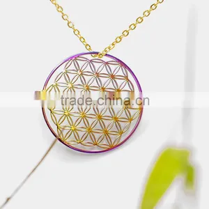 Fashion Jewelry 2016 Chakra Flower of Life Pendant Necklace thumbnail-2