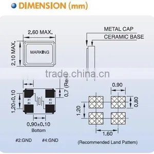 2.5x2.0mm SMD Quartz Crystal-Metering thumbnail-2