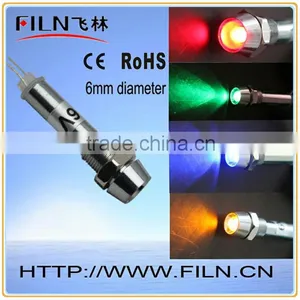 6mm Panel Mounting Hole Blue LED 6v Indicator Lamp thumbnail-1