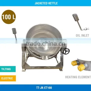 Oil Jacketed Cooking Pot - 100 L, Electric, Tiltable, Without Agitator, TT-JK-ET100 thumbnail-1