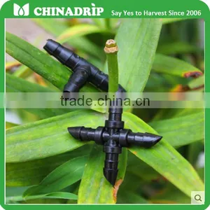 1/4" Cross Barb Garden And Irrigation Misting Micro Sprinkler Connector thumbnail-1