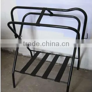 Horse Floor-type Folding Saddle Rack With Black Nylon Straps thumbnail-1