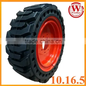 Top 3 Brand Bobcat Tire 10.16.5 10x16.5 Solid no Pressure Tire thumbnail-1