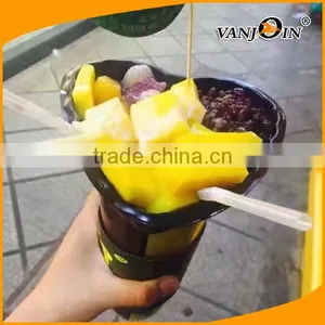 PP Split Boba Tea Cup With Snack Bowl 700ml thumbnail-3