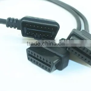 OBD2 Splitter Y Cable,Right Angle J1962M to 2 J1962F,1ft thumbnail-2