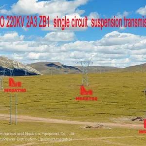 MEGATRO 220KV 2A3 ZB1 Single Circuit Suspension Transmission Tower thumbnail-1