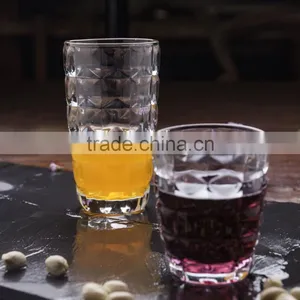 300ml/10oz Heavy Tank Old Fashion Emboss Glass Cup thumbnail-1