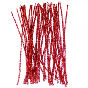 Red Glitter Pipe Cleaners Tinsel Christmas Decoration thumbnail-1