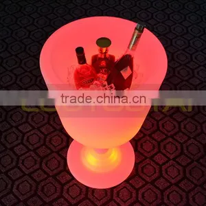 New Design Wineglass Shape Plastic Luminous Led Ice Bucket/Bar Wine Ice Bucket thumbnail-5